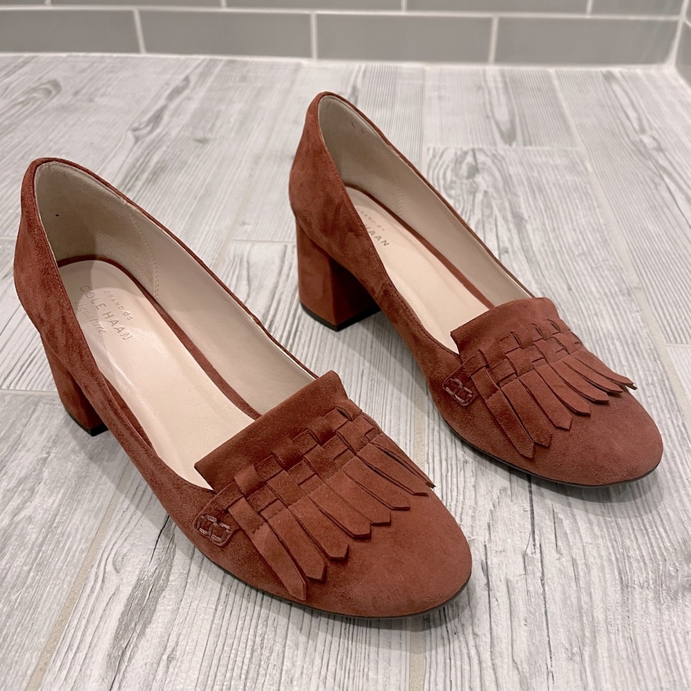Cole‎ Haan Mabel Suede Tassel Pump size 8.5